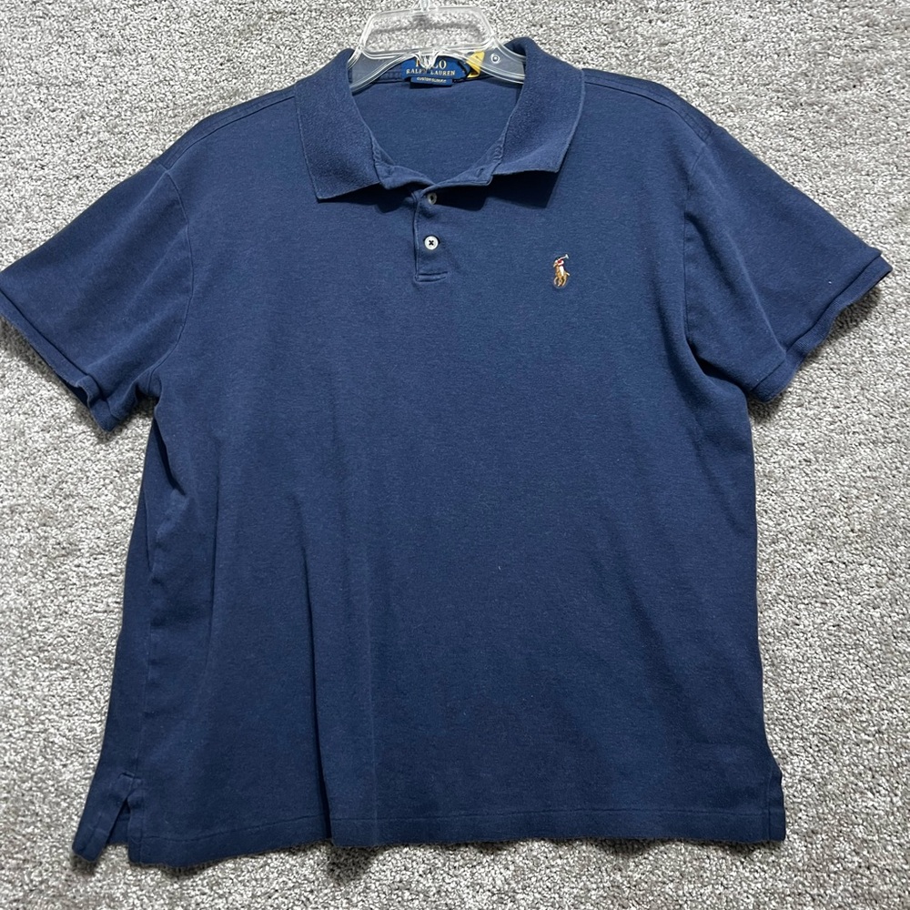 Polo Ralph Lauren Boys Short Sleeve Blue Polo Shirt Size Large